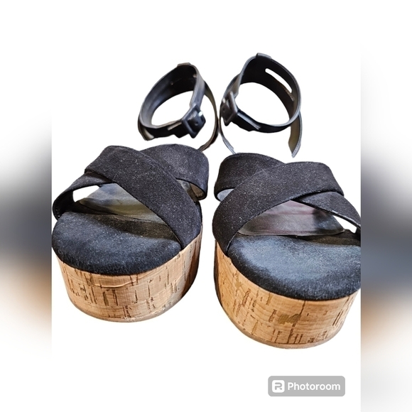 Gianni Black wedges size 9 - Picture 3 of 6